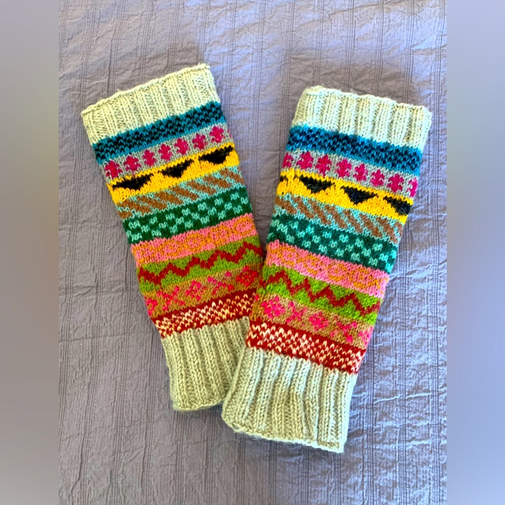 Adorable multi-colored boho leg warmers!